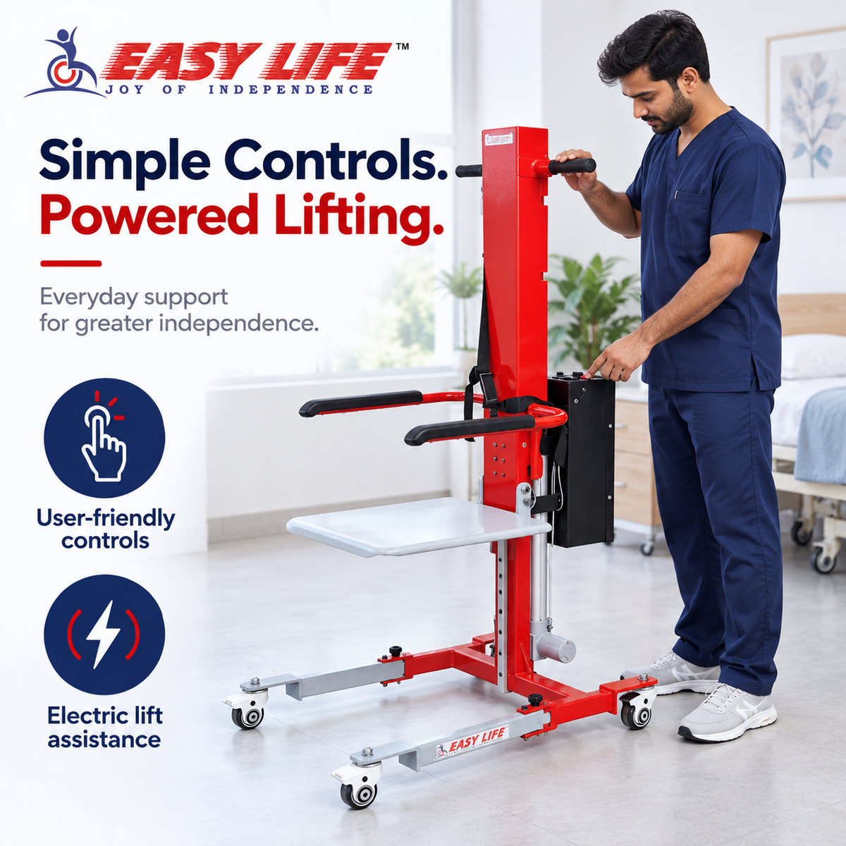 Elderly/Patient Floor Lift - Electric