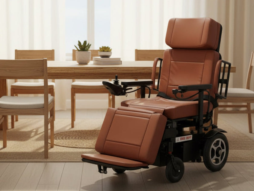 Bed Convertible Power Wheelchair - with Height Adjustment
