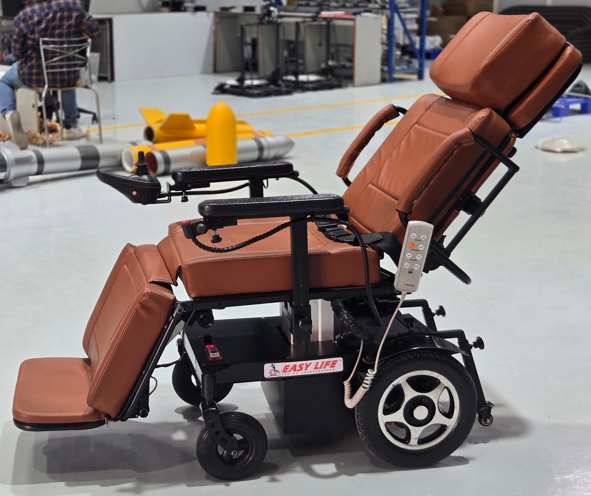 Bed Convertible Power Wheelchair - with Height Adjustment