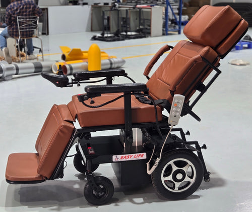 Bed Convertible Power Wheelchair - with Height Adjustment