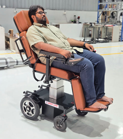 Bed Convertible Power Wheelchair - with Height Adjustment