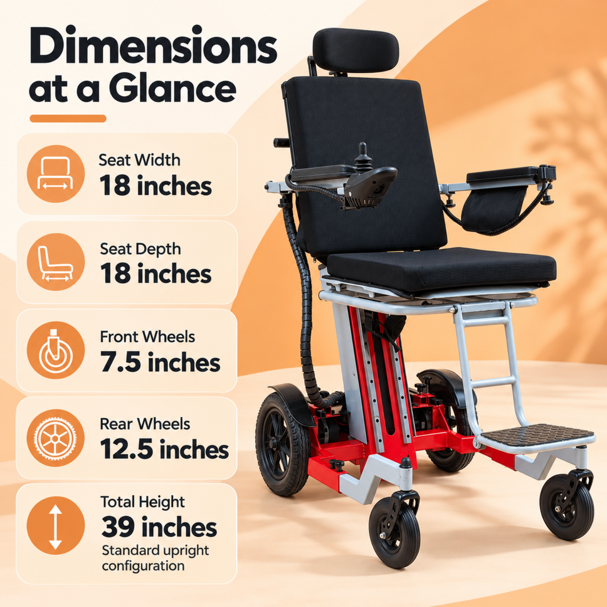 Self-Operated Ground Lifting Power Wheelchair