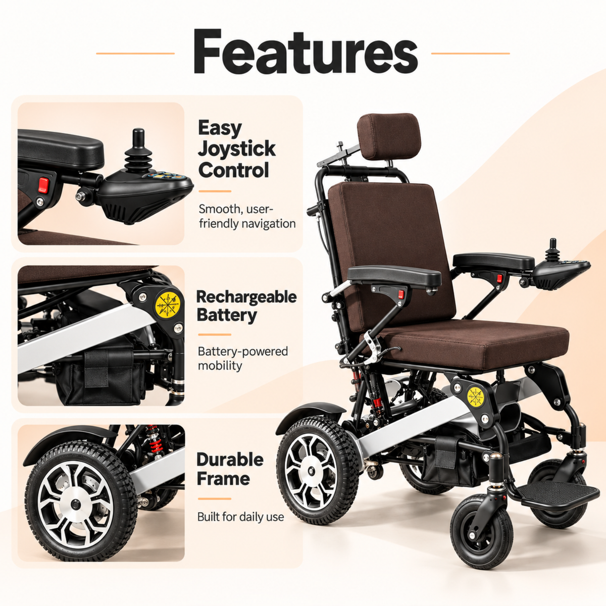 Travel Lite Power Wheelchair - Manual Reclining Functionality