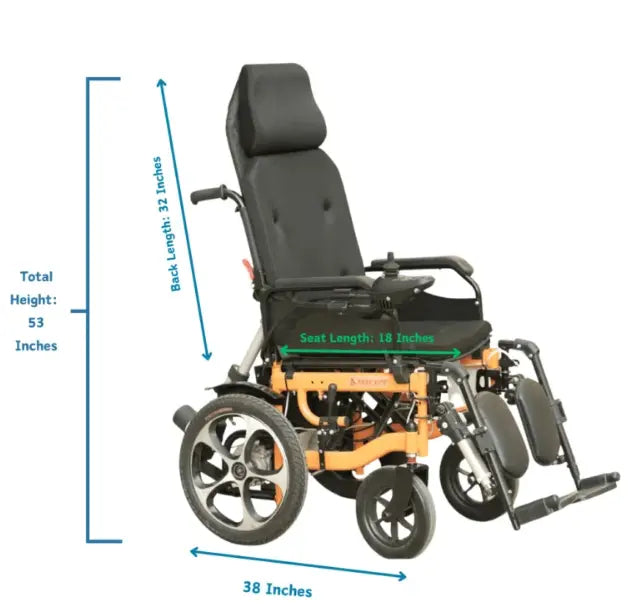 Heavy Duty Reclining Power Wheelchair Fully Automatic