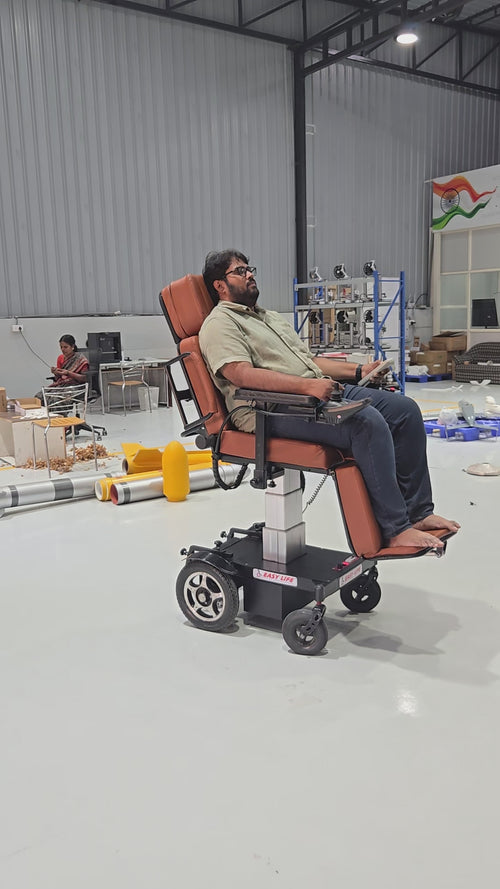 Bed Convertible Power Wheelchair - with Height Adjustment